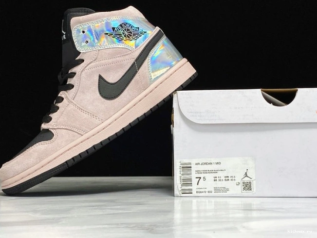 Rep MAX Jordan Mid 1 Dirty BQ6472-602 Iridescent (W) Powder Air 0715